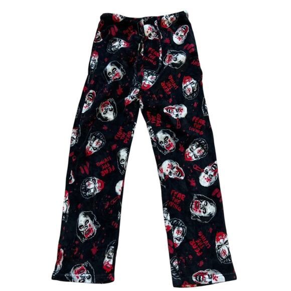 WALKING DEAD Fear The Living FLEECE PAJAMA PANTS AMC Zombie Size M 2016 - Picture 1 of 4